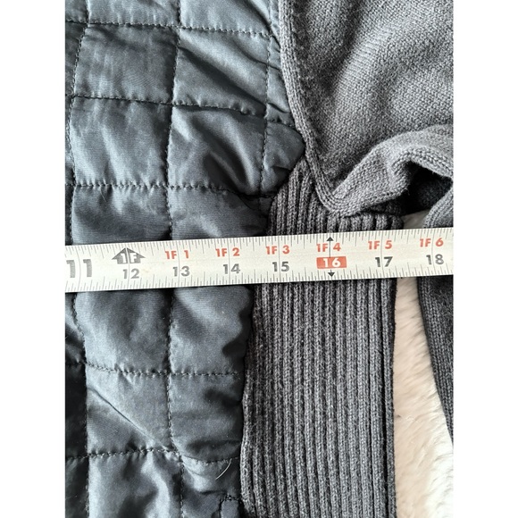 NWOT Croft & Barrow Quilted Knit Zippered Jacket - Black - Size Medium - Picture 5 of 7